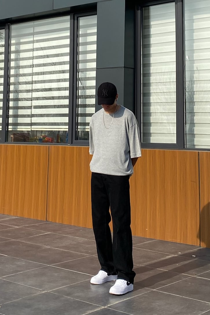 Gray Oversize Basic Premium Tshirt