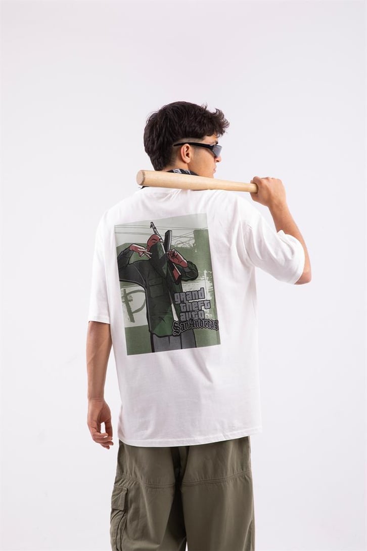 Gta San Andreas Baskılı Oversize Tshirt