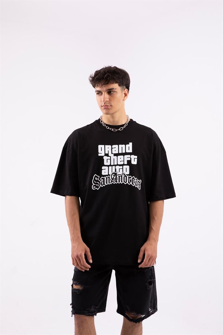 Gta San Andreas Baskılı Oversize Tshirt
