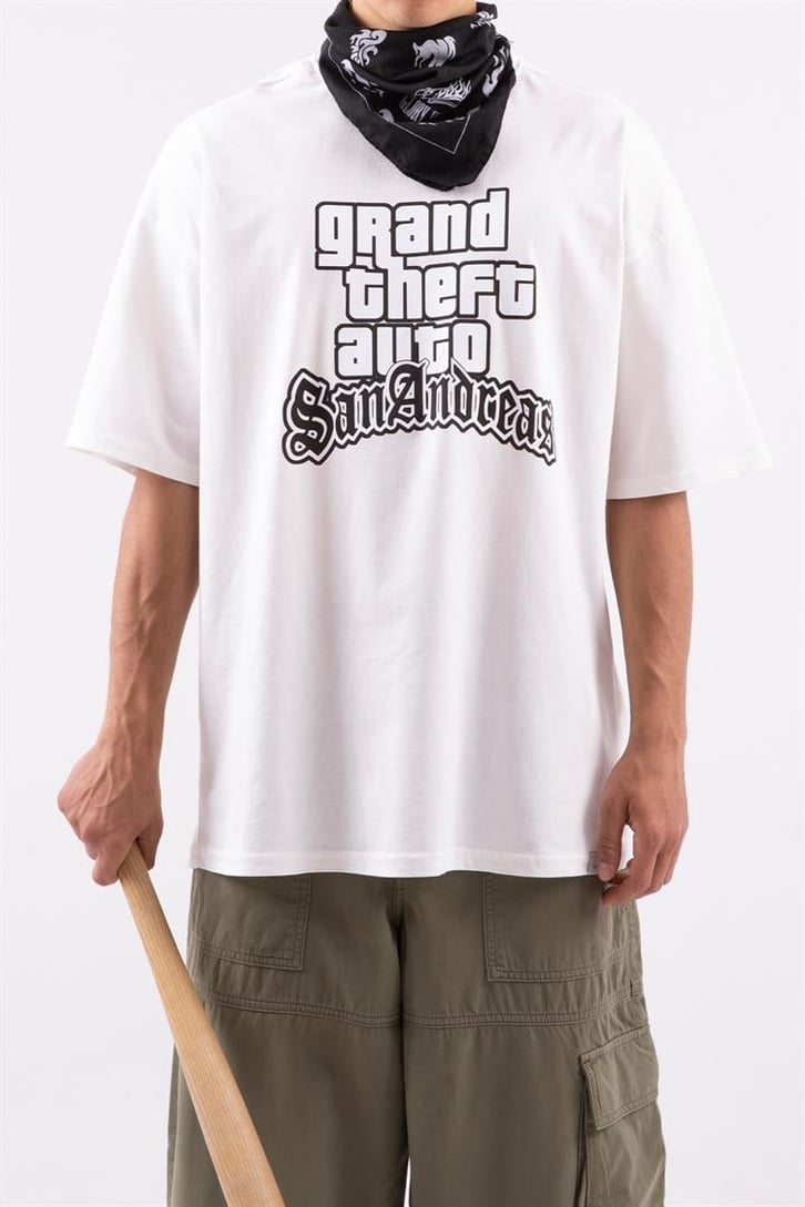 Gta San Andreas Baskılı Oversize Tshirt
