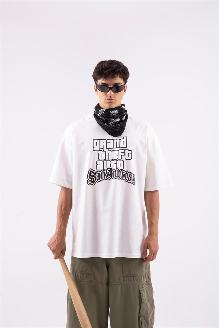Gta San Andreas Baskılı Oversize Tshirt