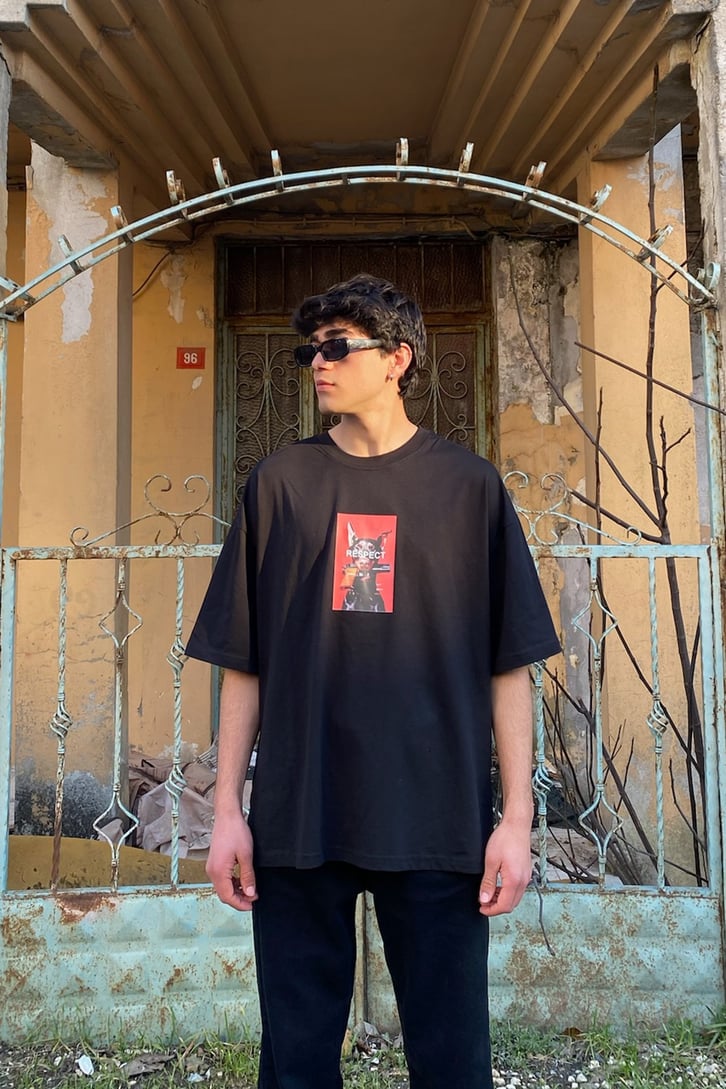 Guns Guard Oversize  Tshirt