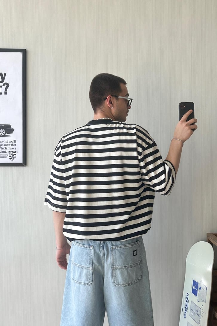 Half-Done Nakışlı Oversize Tişört