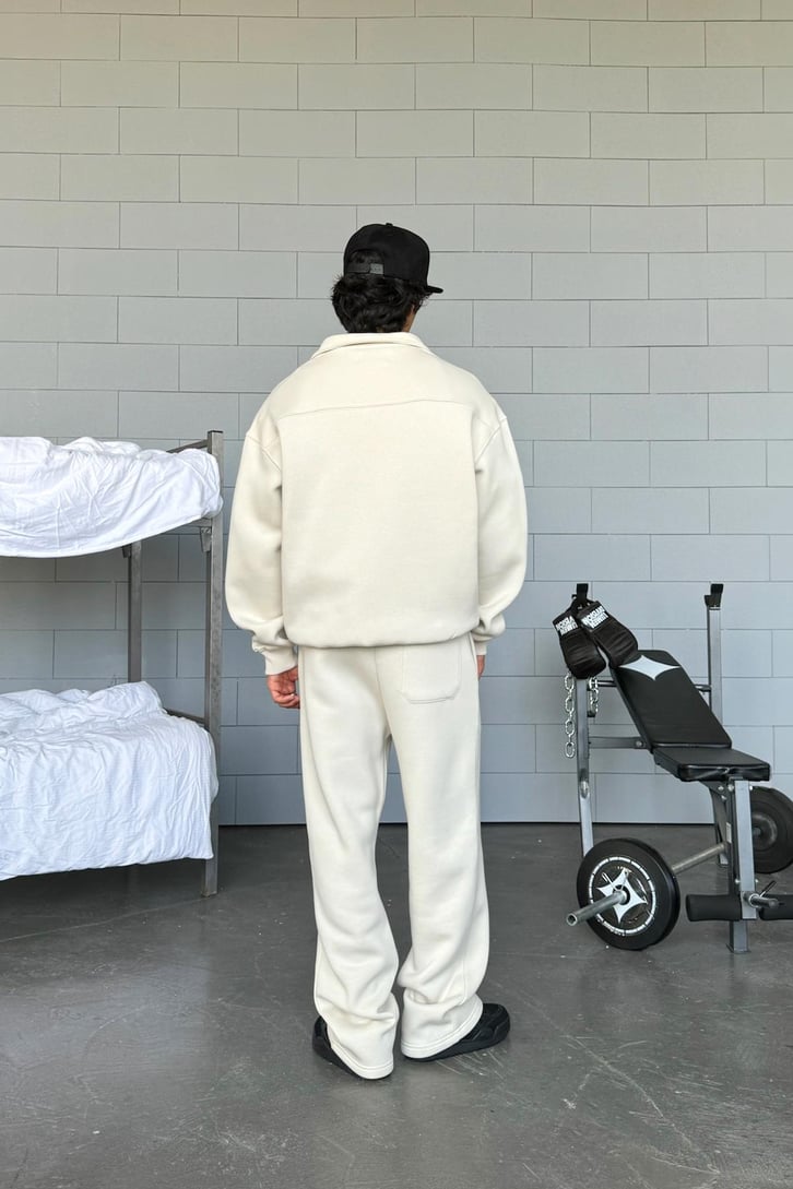 Half Zip Basic Oversize Sweatshirt