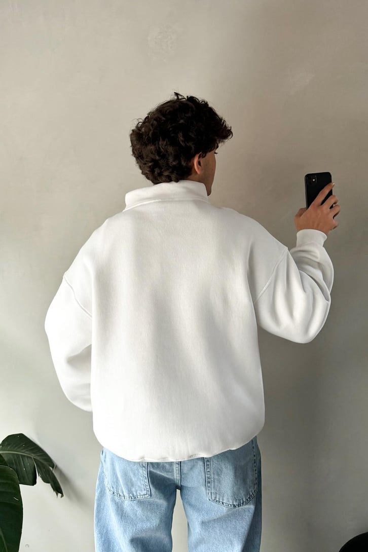 Half Zip Monano 1950 Nakışlı Sweatshirt