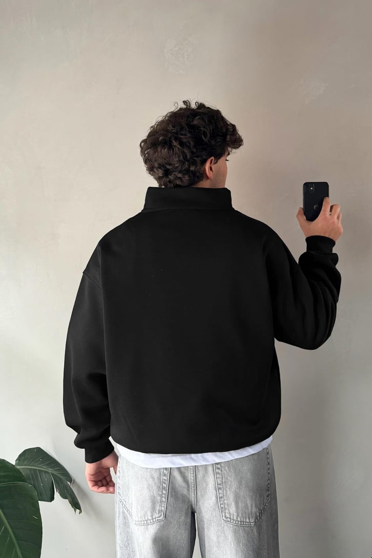 Half Zip Monano 1950 Nakışlı Sweatshirt