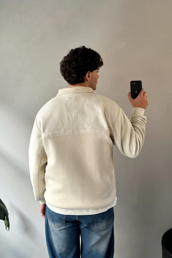Half Zip Oversize Sweatshirt