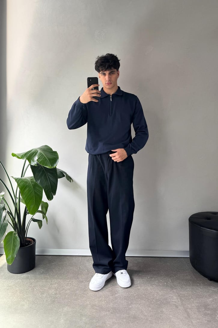 Half Zip Oversize Sweatshirt