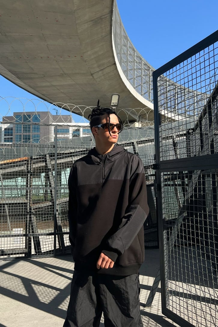 Half-Zip Oversize Sweatshirt