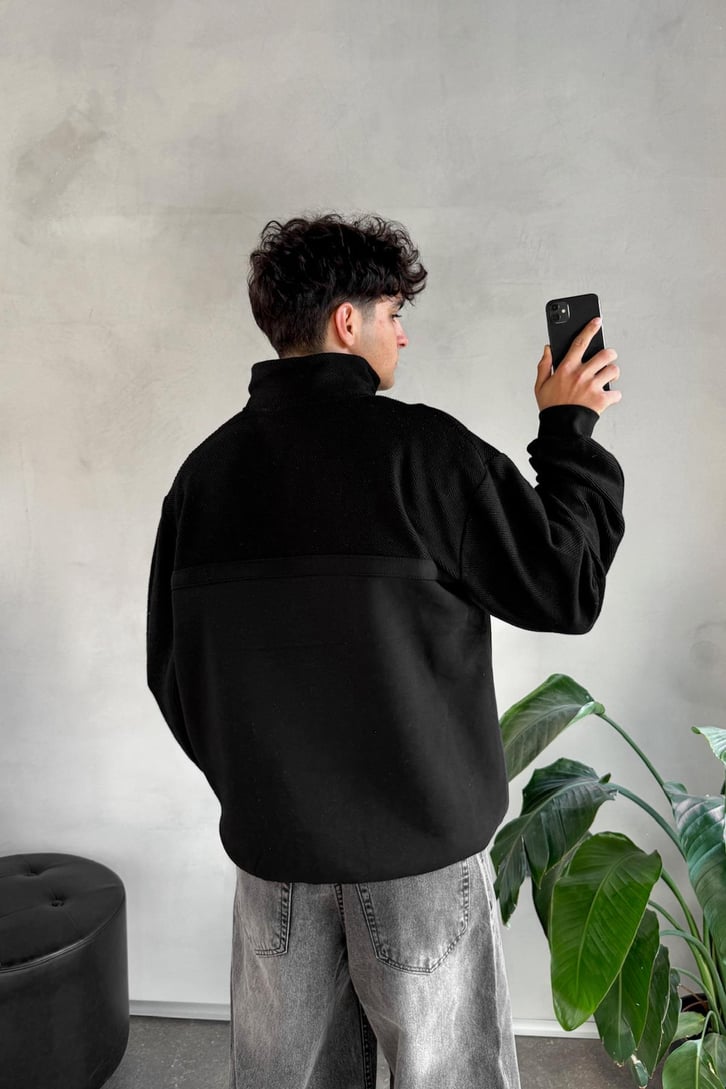 Half Zip Oversize Sweatshirt