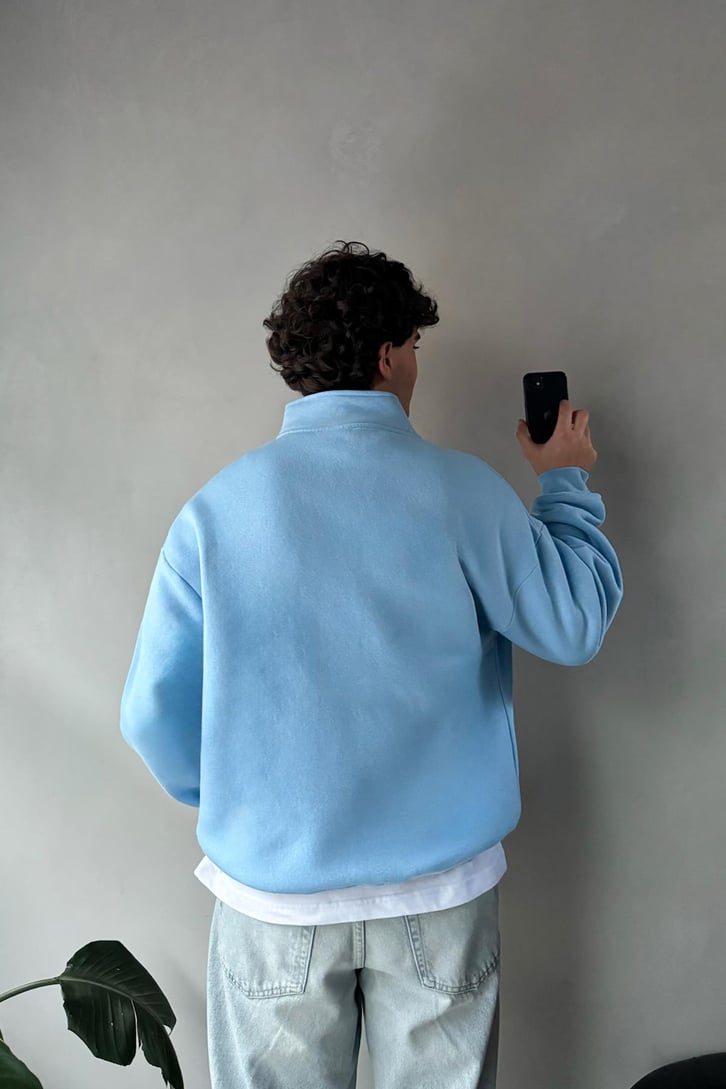 Half Zip Oversize Sweatshirt