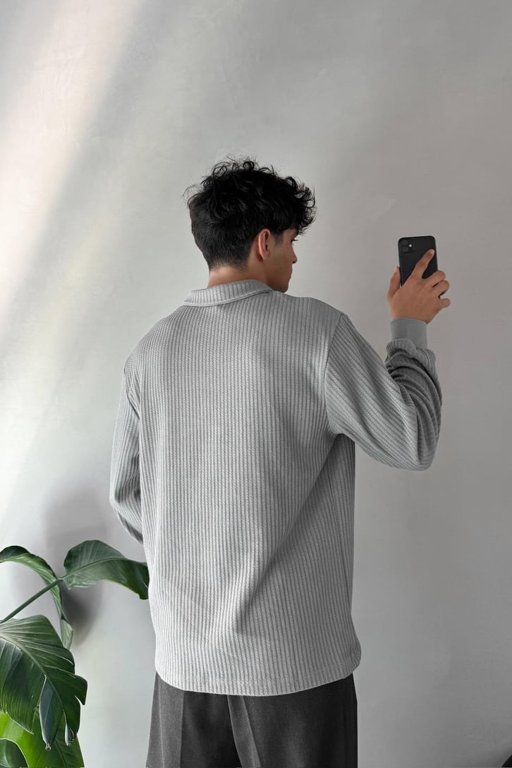 Half Zip Polo Yaka Sweat