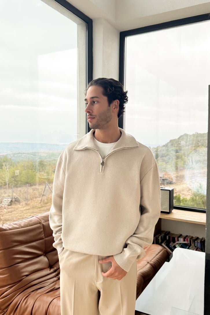 Half Zip Triko Kazak