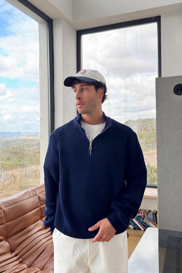 Half Zip Triko Kazak