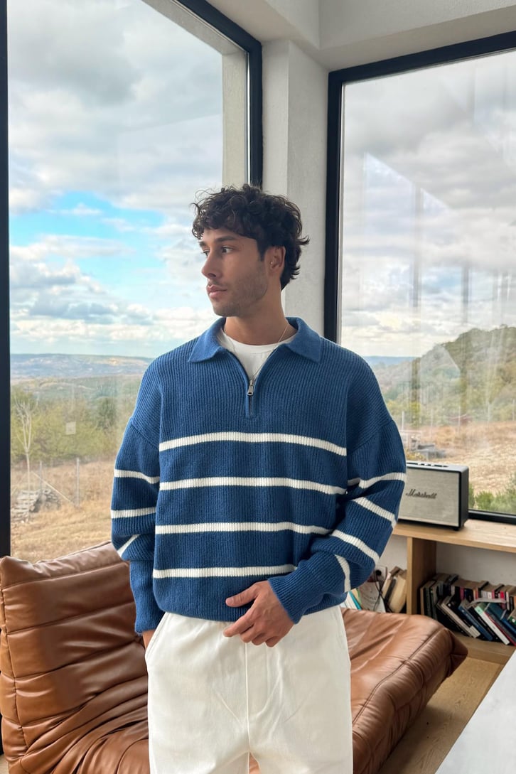 Half Zip Triko Kazak