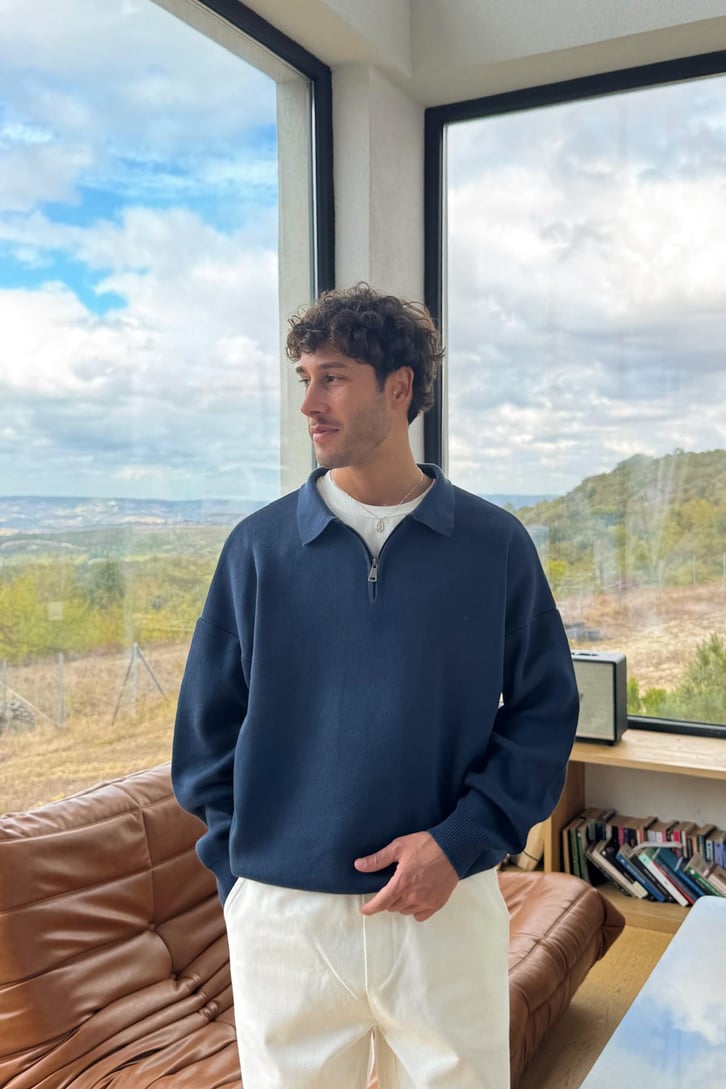Half Zip Triko Kazak