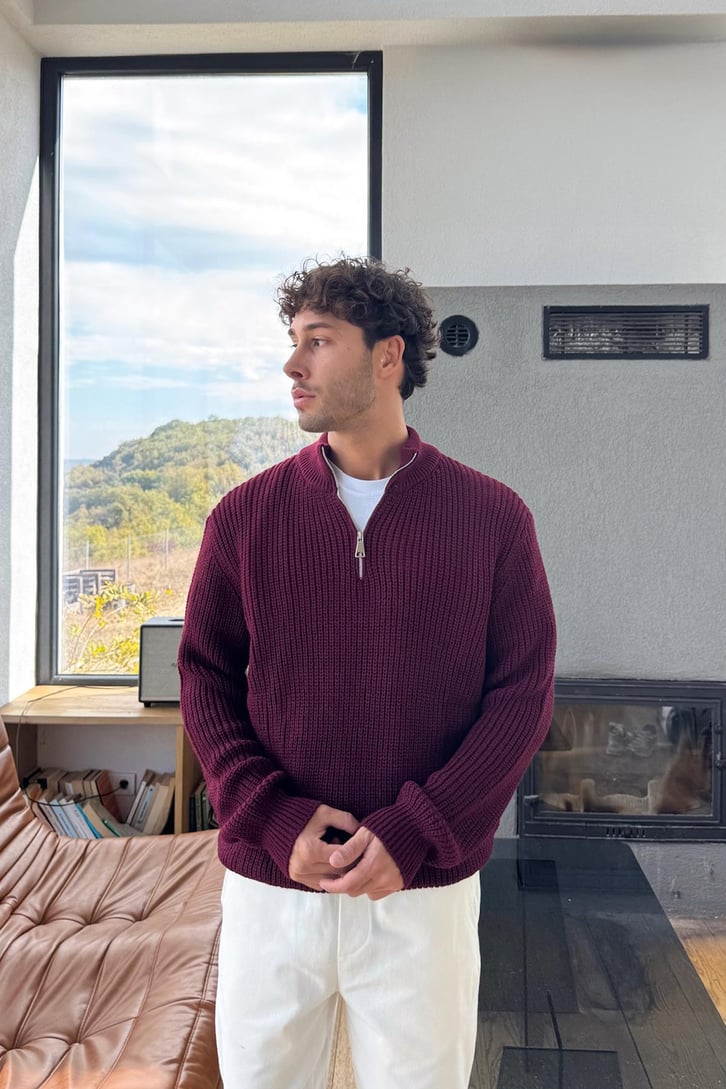 Half Zip Triko Kazak
