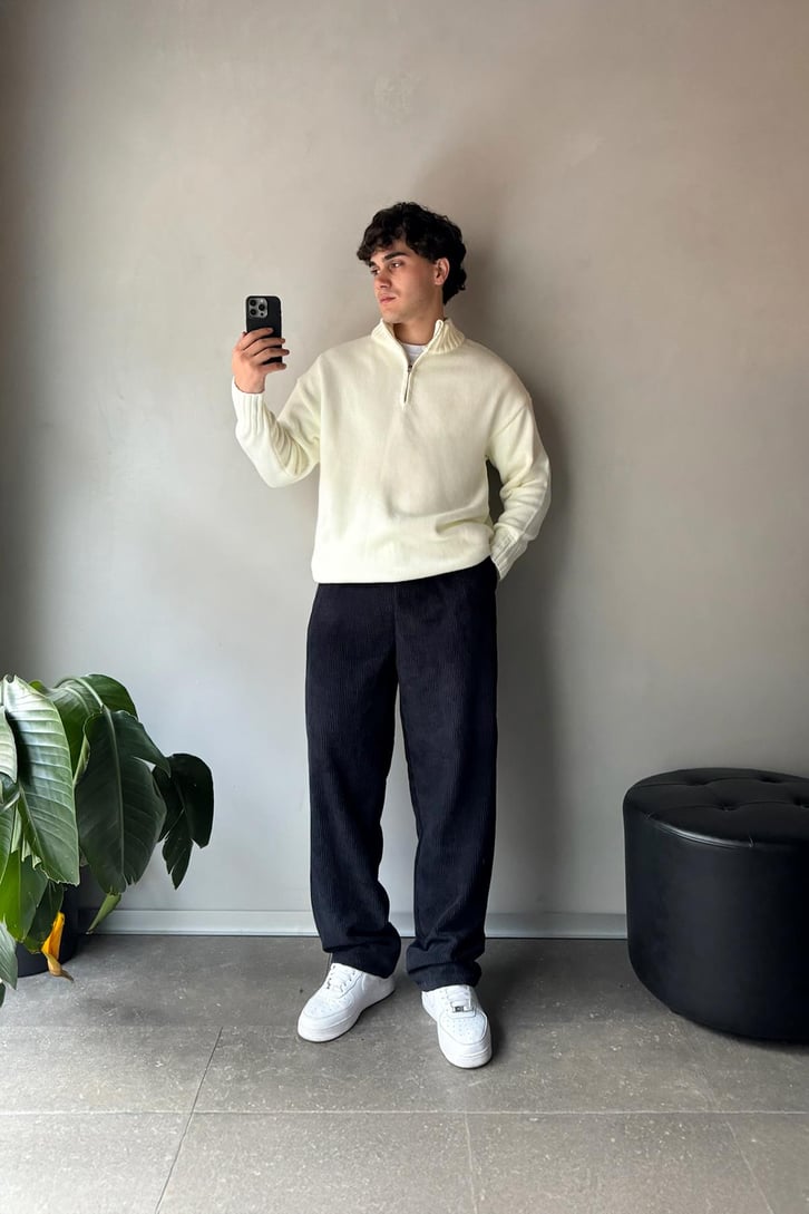 Half Zip Yarım Balıkçı Basic Kazak