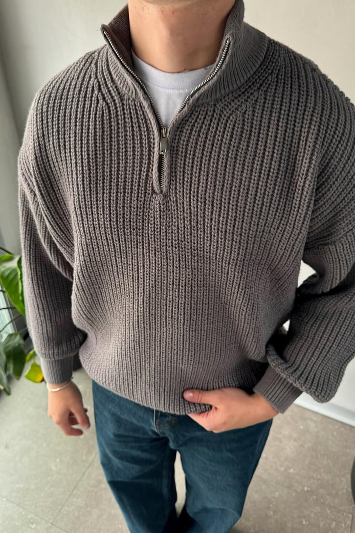 Half Zip Yarım Balıkçı Triko Kazak