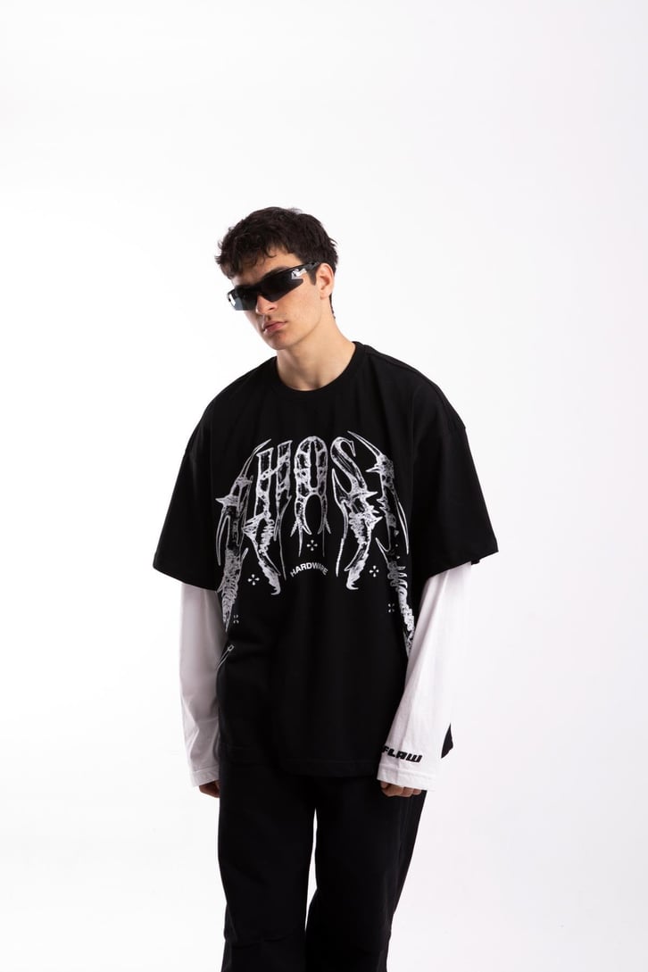 Hardware Baskılı Oversize Tshirt