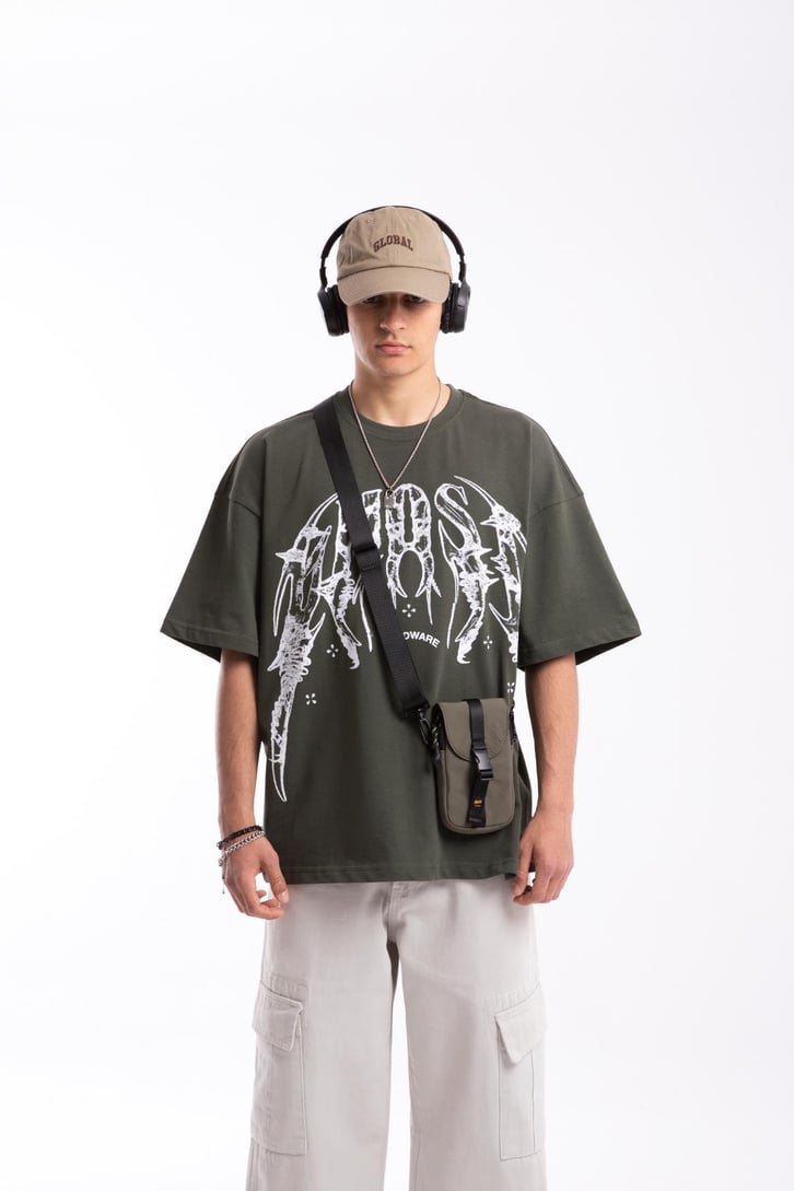 Hardware Baskılı Oversize Tshirt