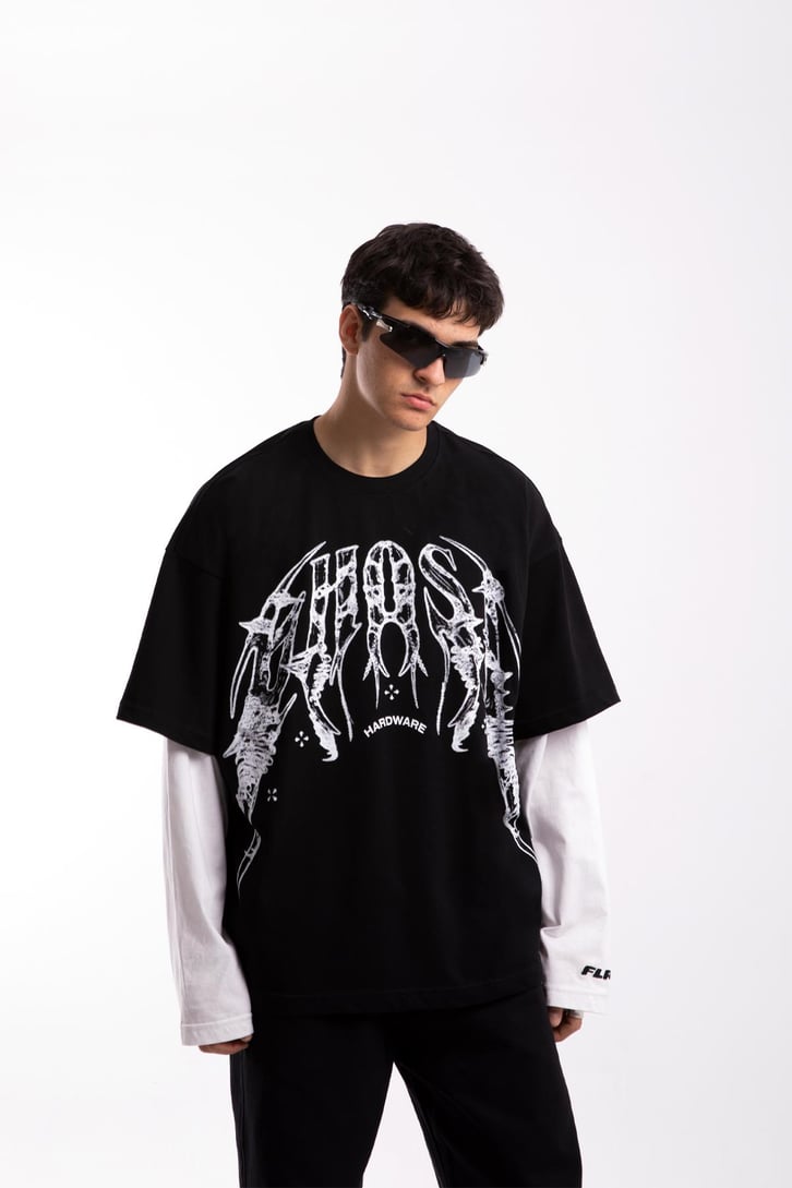 Hardware Baskılı Oversize Tshirt