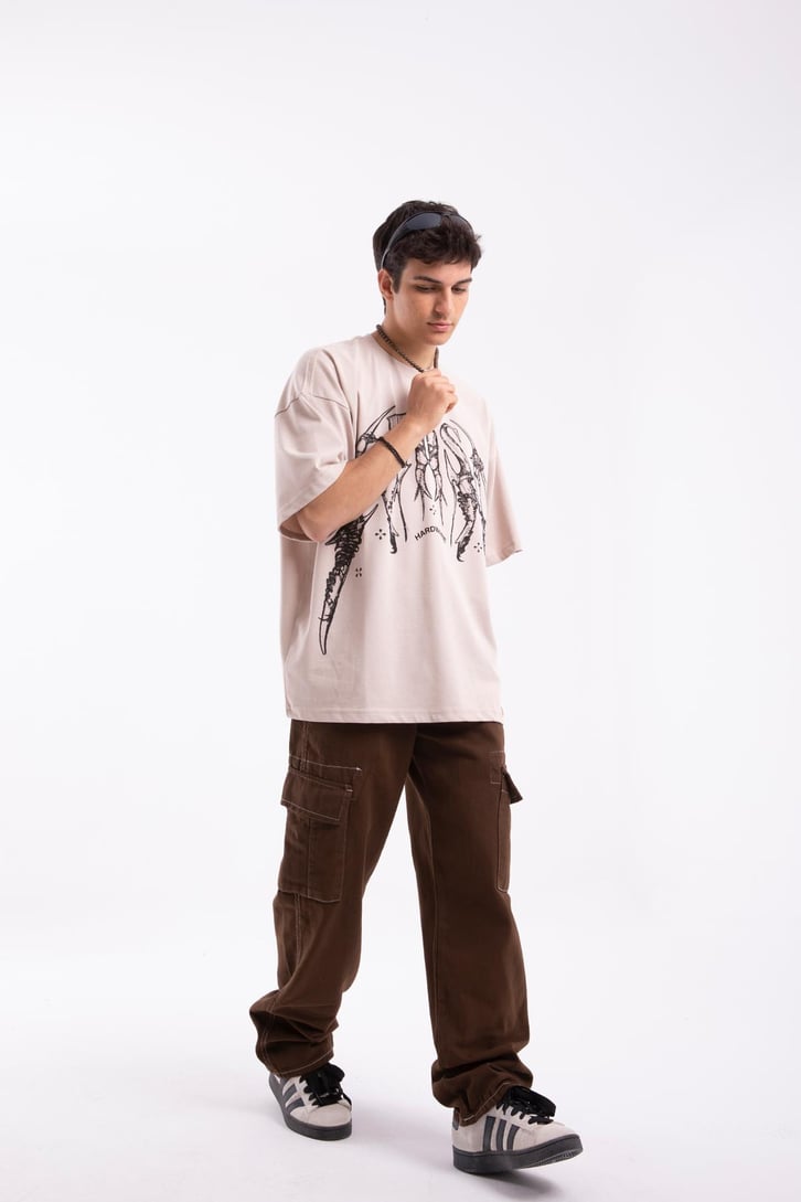 Hardware Baskılı Oversize Tshirt