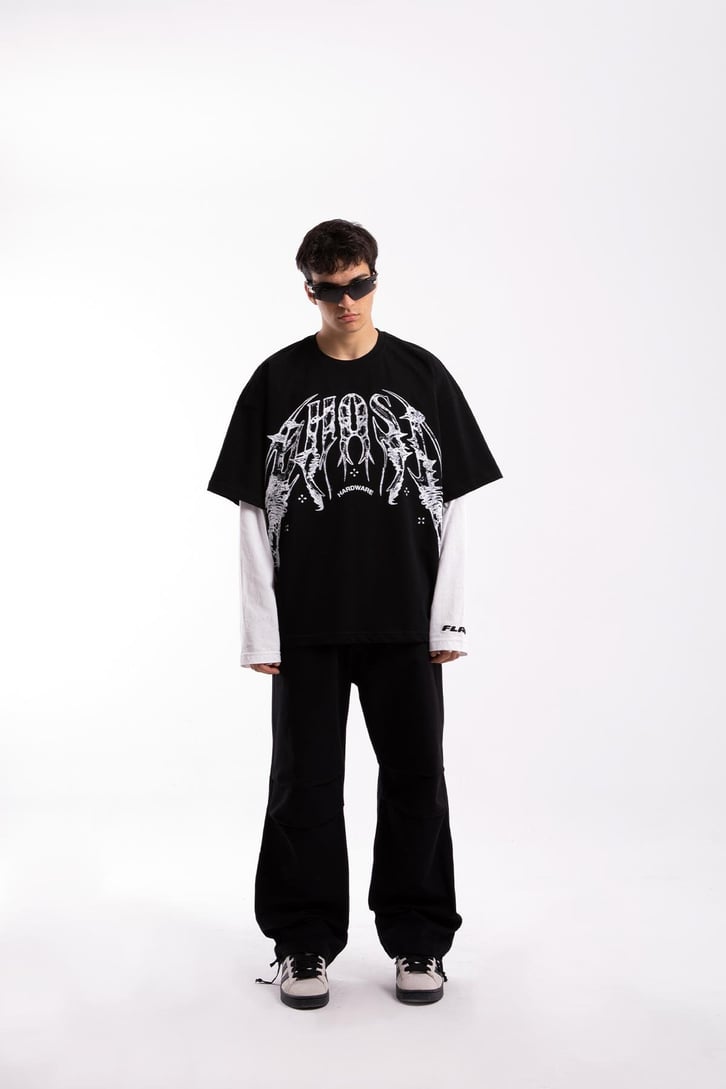 Hardware Baskılı Oversize Tshirt