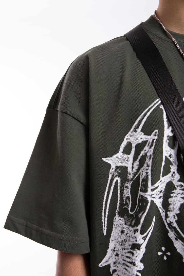 Hardware Baskılı Oversize Tshirt