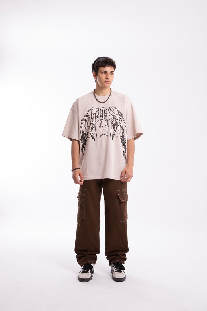 Hardware Baskılı Oversize Tshirt