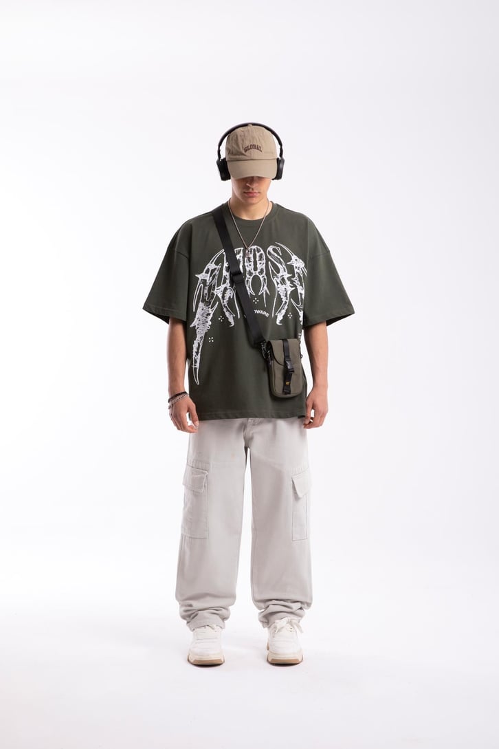 Hardware Baskılı Oversize Tshirt