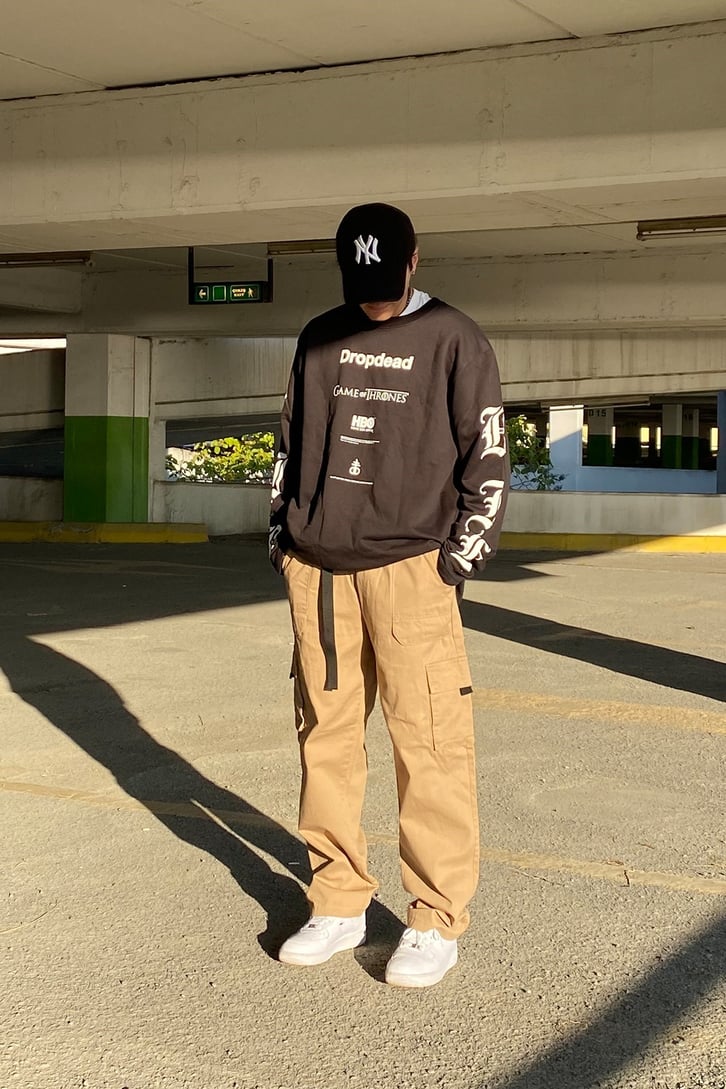 HBOxGOT Oversize Siyah Longsleeve Tee
