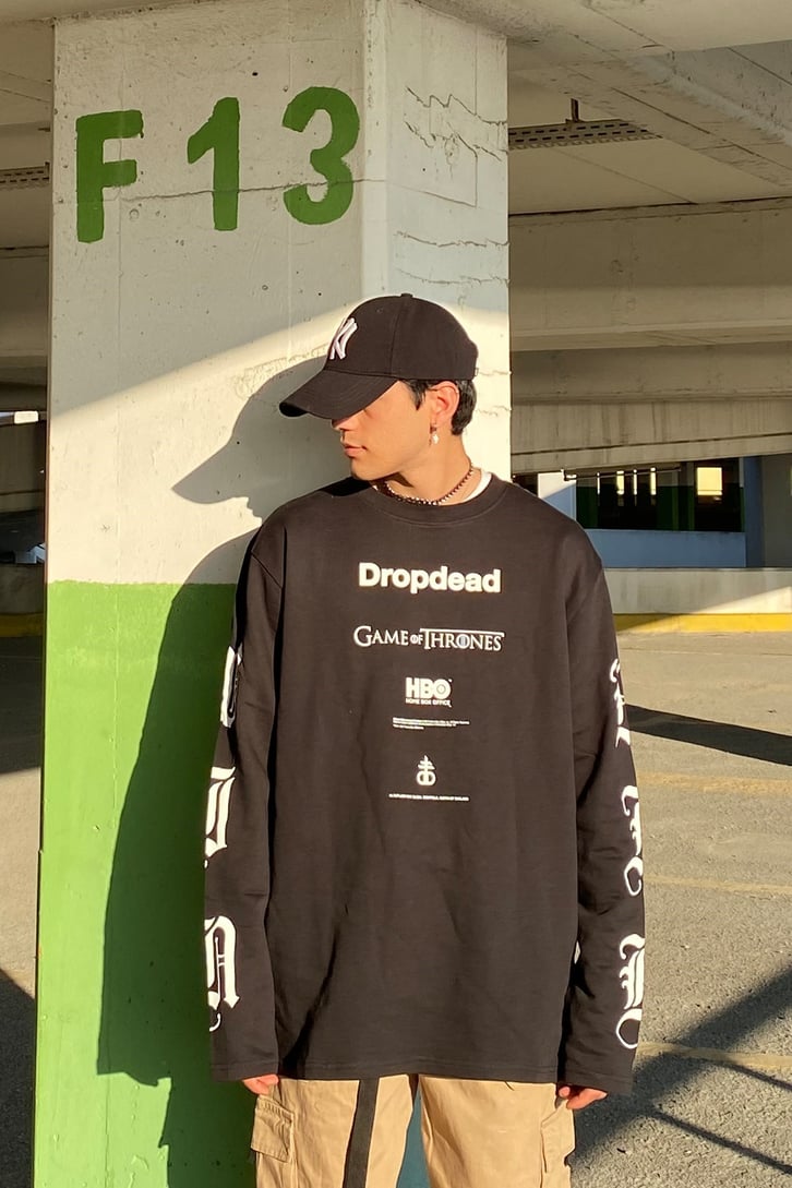 HBOxGOT Oversize Siyah Longsleeve Tee