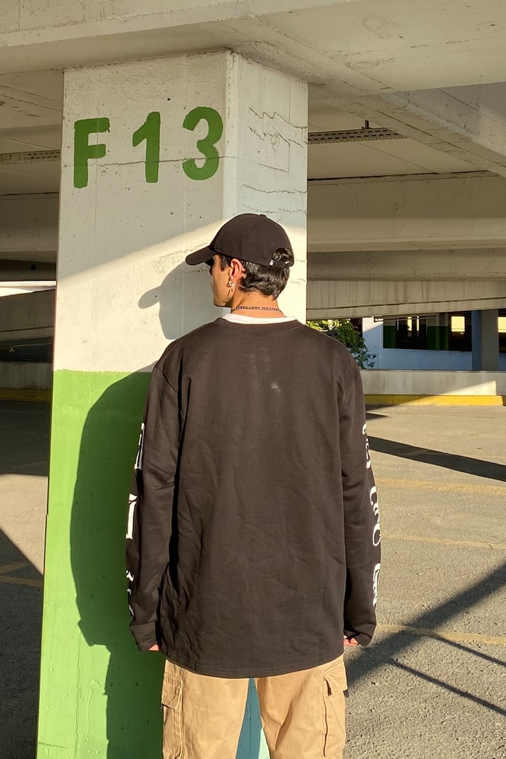 HBOxGOT Oversize Siyah Longsleeve Tee