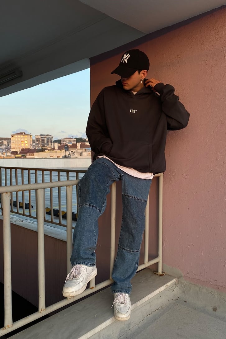 Hide And Seel Printed Oversize Hoodie