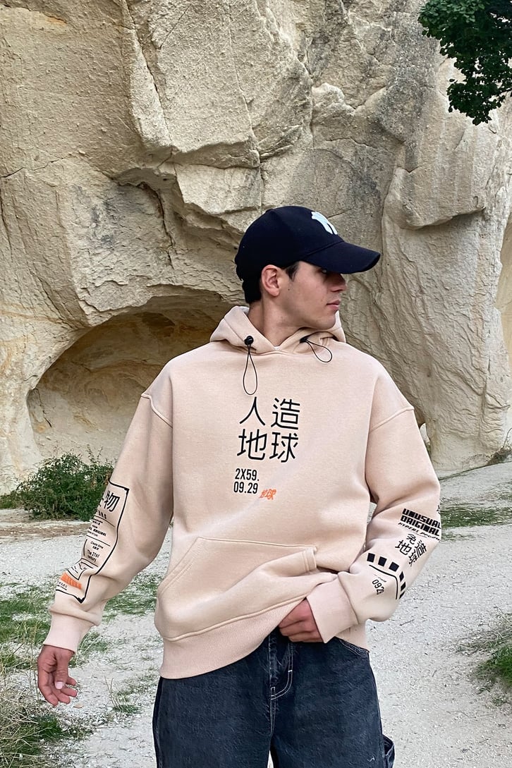HIRAGANA BASKILI OVERSIZE HOODIE