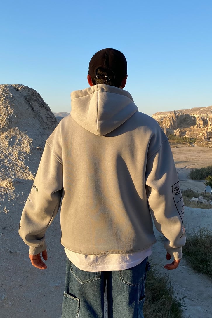 HIRAGANA BASKILI OVERSIZE HOODIE
