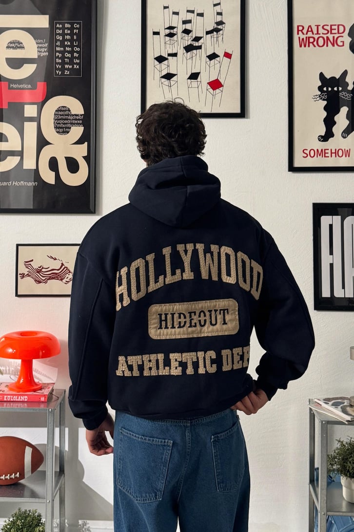 Hollywood Nakışlı Hoodie