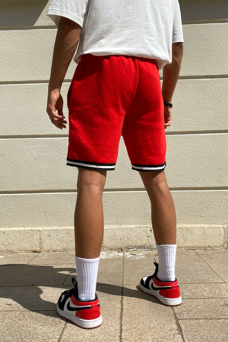 Homme Baskılı Kırmızı Outfit Şort
