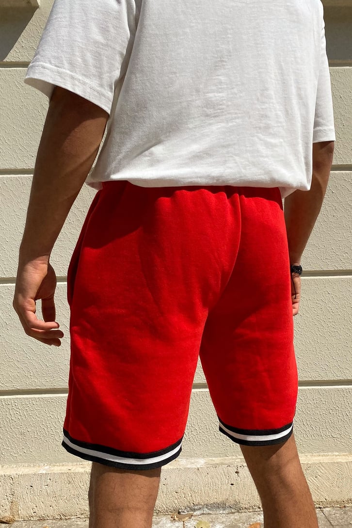 Homme Baskılı Kırmızı Outfit Şort