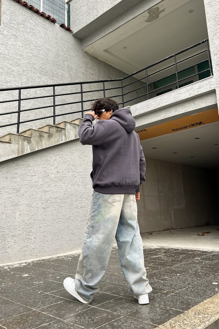Homme Baskılı Oversize Sweatshirt