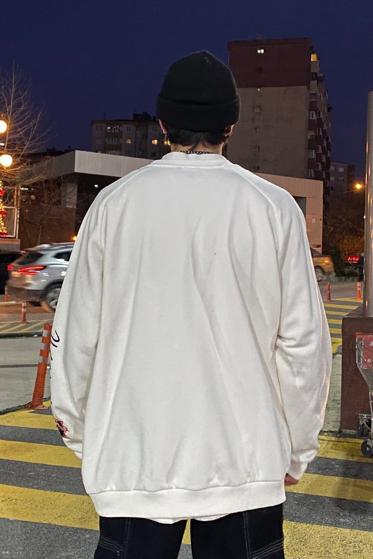 HOMME Nakış dDetay Oversize Premium Sweatshirt