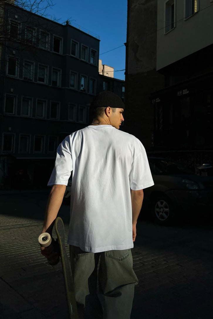 Homme Nakış Detaylı Oversize Tshirt