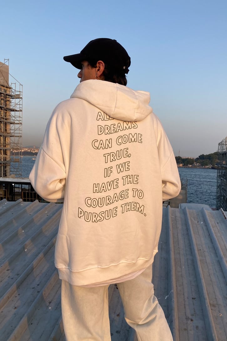 Honey Mustard Oversize Basic Hoodie