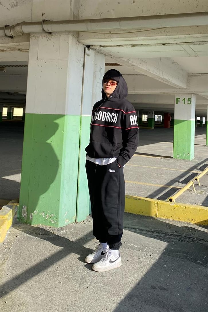 Hoodrick Printed Regular Fit Hoodie