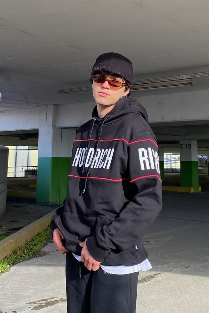 Hoodrick Printed Regular Fit Hoodie