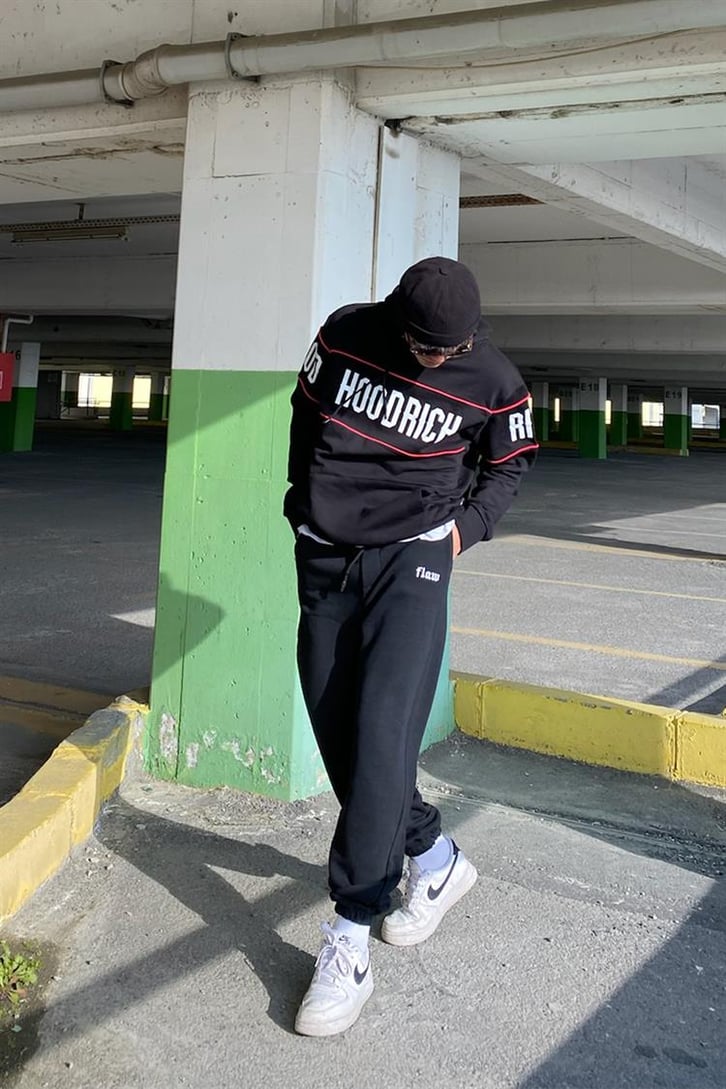 Hoodrick Printed Regular Fit Hoodie