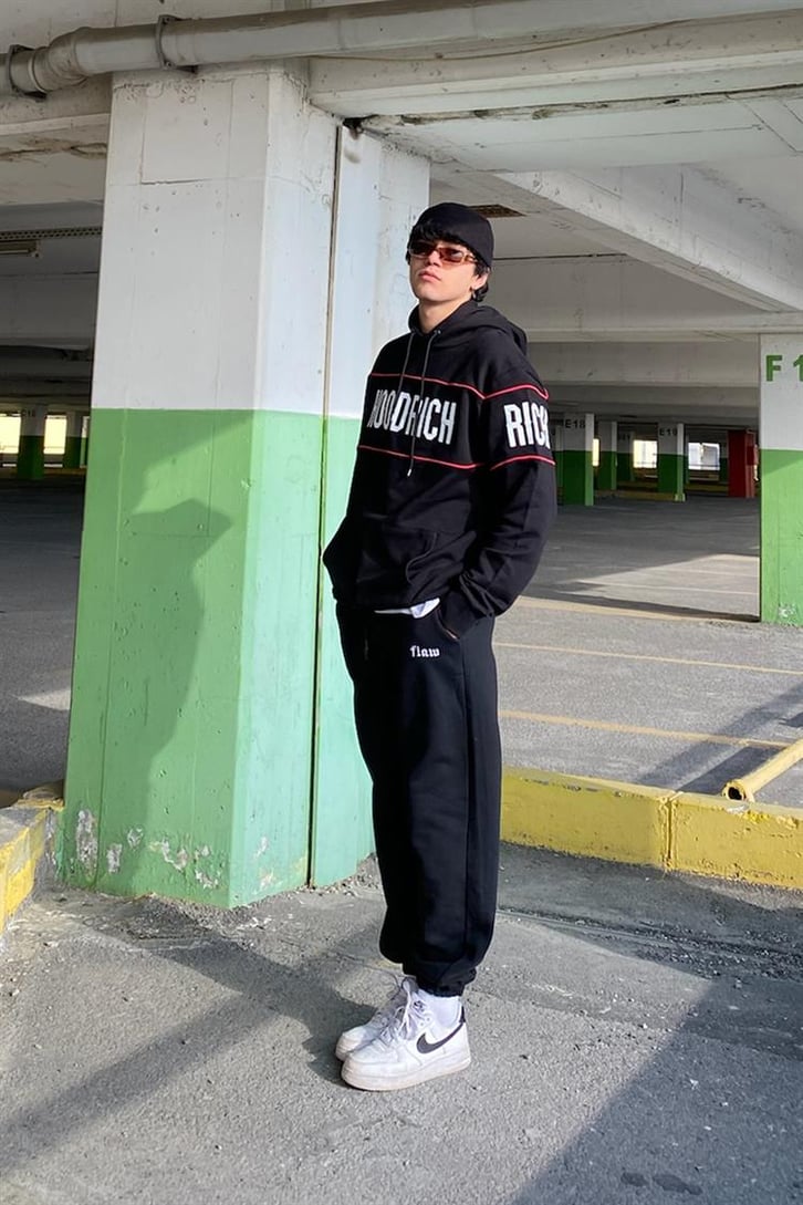 Hoodrick Printed Regular Fit Hoodie