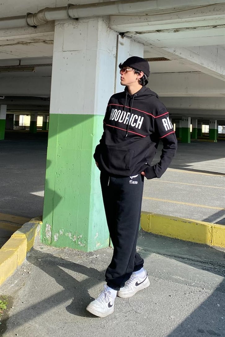 Hoodrick Printed Regular Fit Hoodie