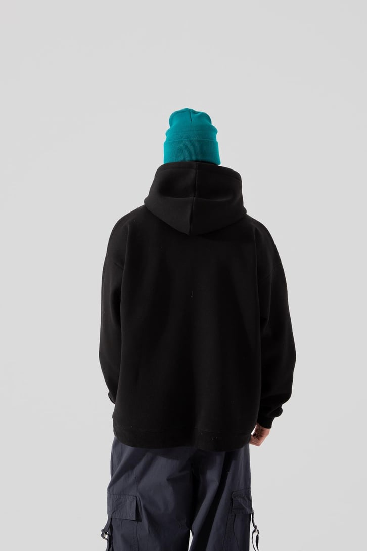 Houston Astros Baskılı Bej Oversize Hoodie